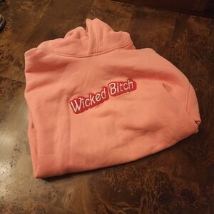 Pink Hoodie with Embroidered Logo